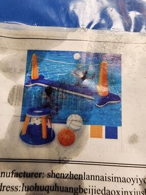 Inflatable Vollyball Set for Pool New 690 B17